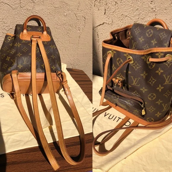 💎 Kendall Jenner 💎 mini BACKPACK Louis Vuitton montsouris pm RARE - Picture 10 of 16